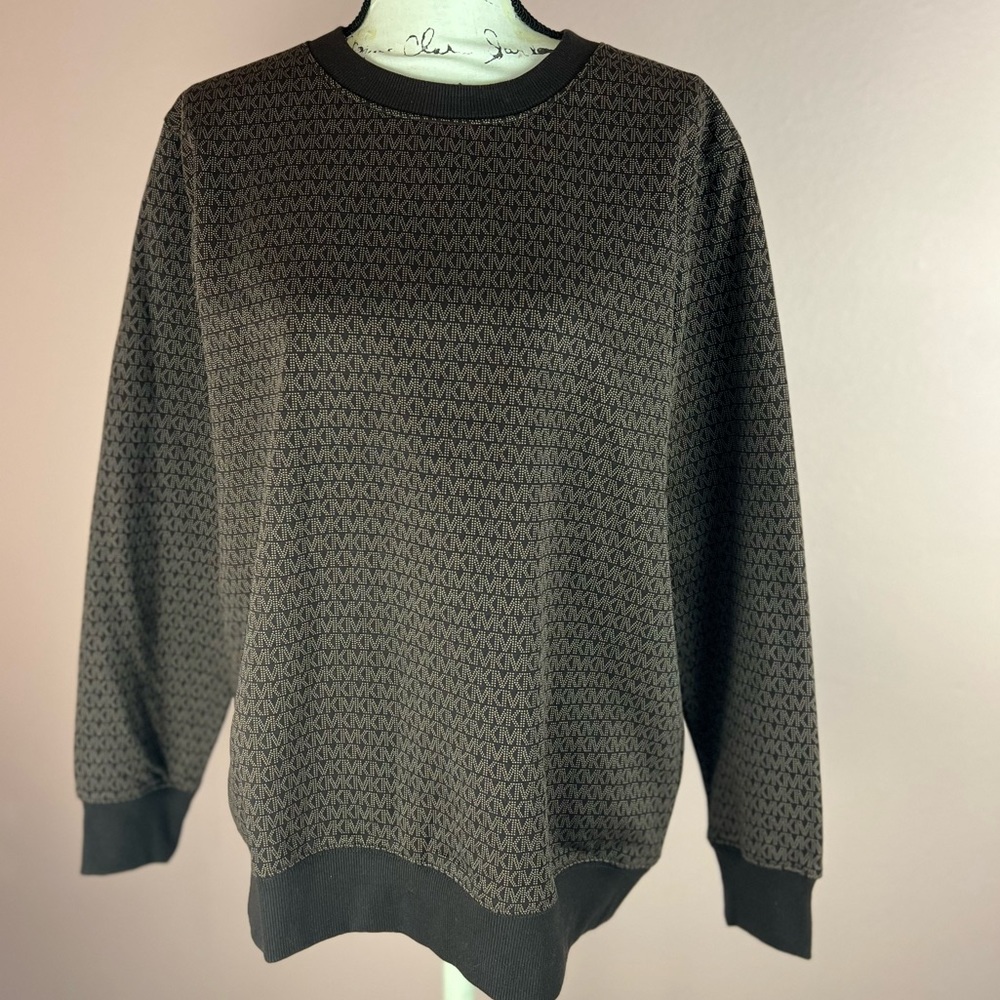 Michael Kors- Logo Print Cotton Terry Sweatshirt - Chocolate ✨brand new✨